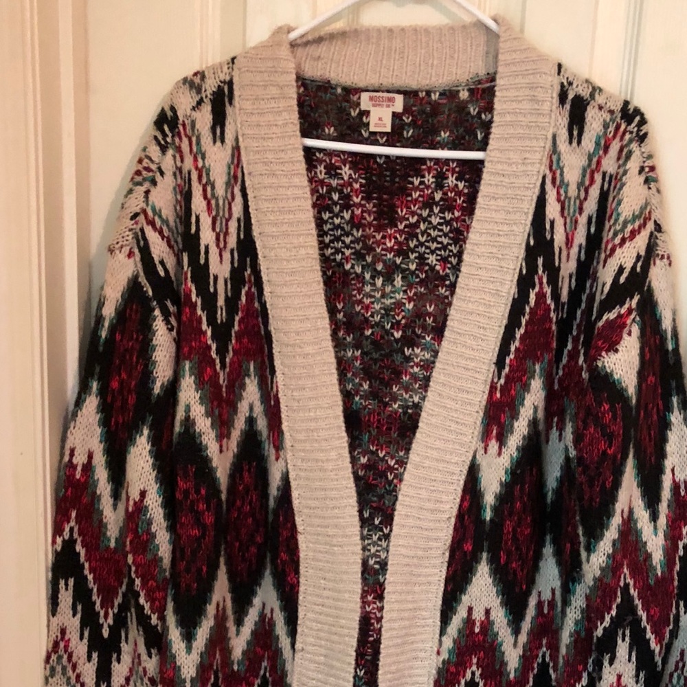 Thick winter cardigan.